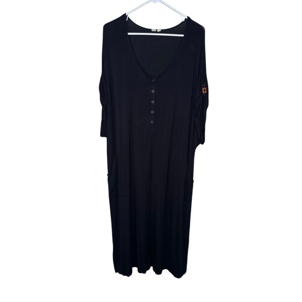 Kyte BABY Living Lounge Dress XL X-LARGE Postparum Nightgown Nursing Black Light